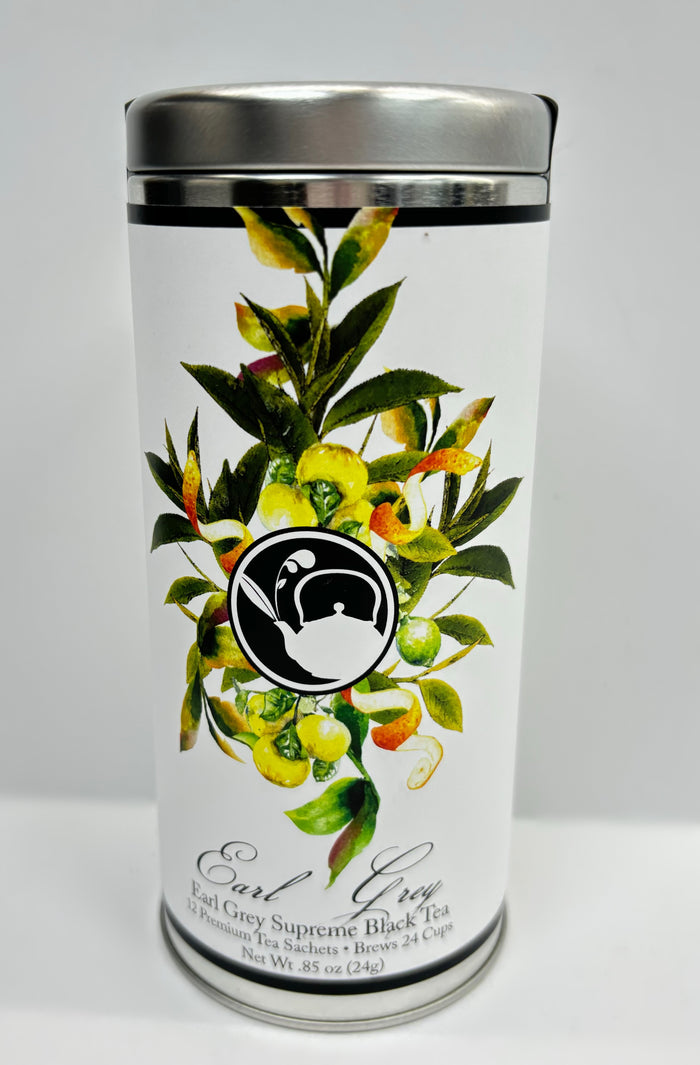 The Tea Can Company | Floral Tall Tin Tea, 12 Sachets, Assorted Flavors