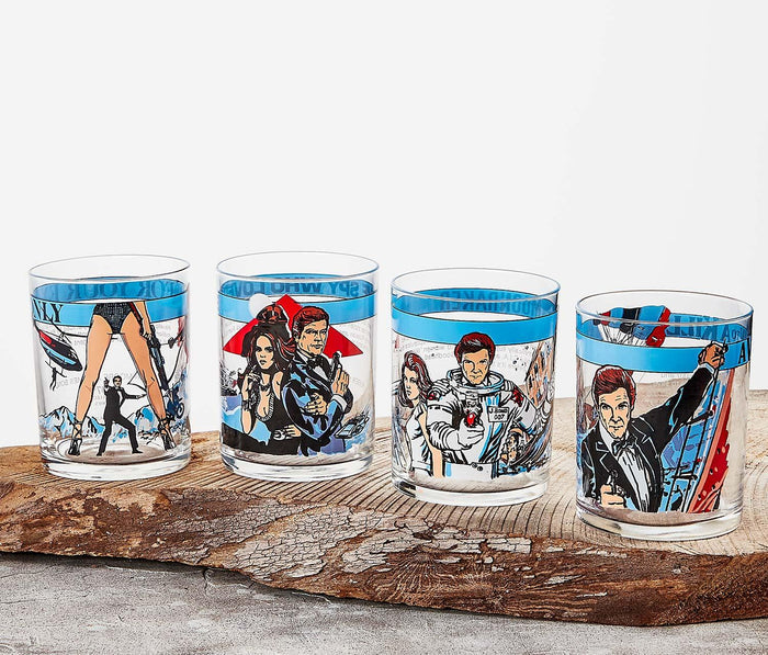 The Ultimate James Bond 007 Tumbler Glass Collection: Vintage Set of 4 - lollygag