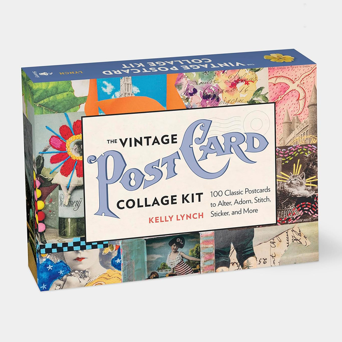 The Vintage Postcard Collage kit packaging