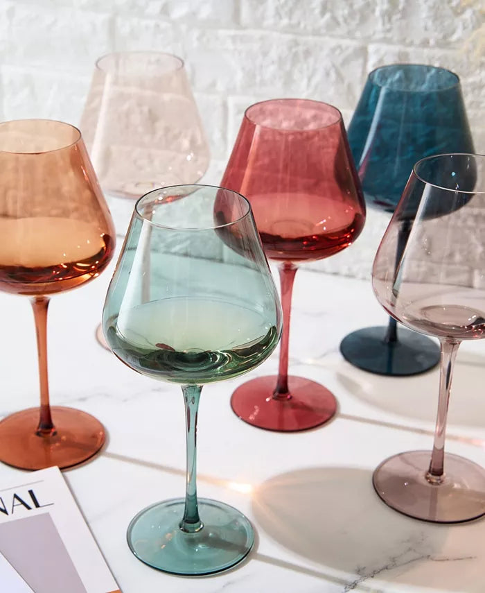 The Wine Savant | Pastel Colored Acrylic Wine Glass Set of 6