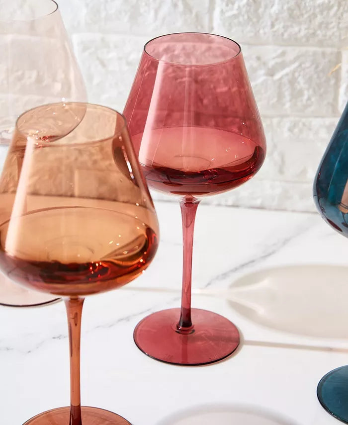 The Wine Savant | Pastel Colored Acrylic Wine Glass Set of 6