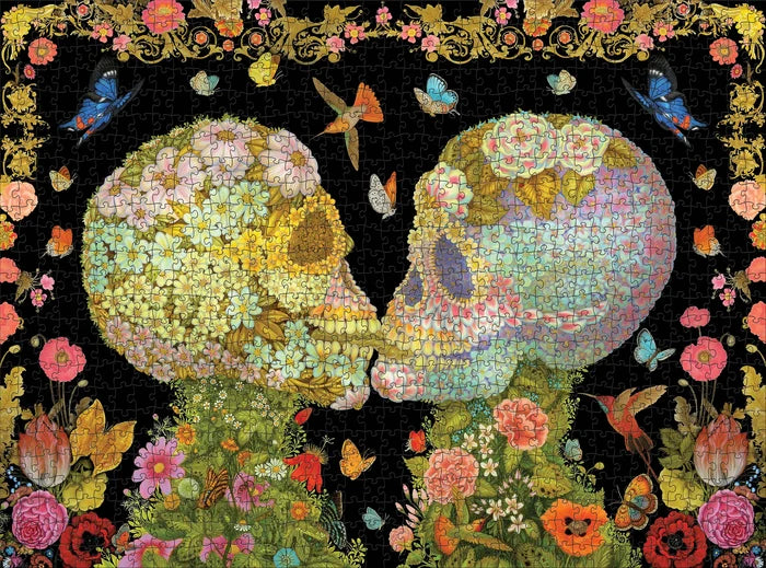 Tino Rodriguez and Virgo Paraiso: The Ecstatic Kiss of Spring 1000-Piece Jigsaw Puzzle- image showing finished puzzle example