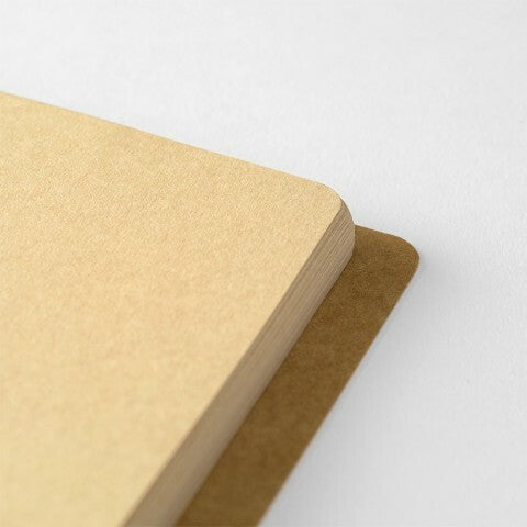 The notebook is filled with Traveler's Company DW Kraft paper that is strong, has a slight tooth, and is resistant to bleeding.
