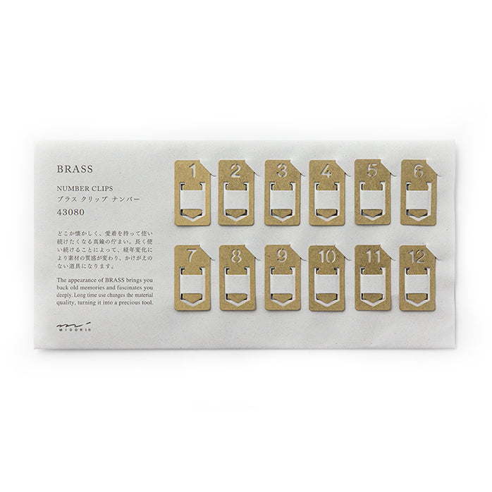TRAVELER'S COMPANY Brass Number Clips are a great addition to any TRAVELER'S notebook.