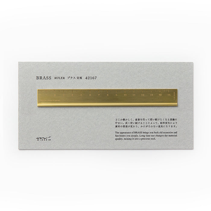 TRAVELER'S COMPANY Brass Ruler- use as a book mark in your TRAVELER'S notebook.