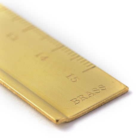 The Midori Brass Ruler measures up to 15 inches.
