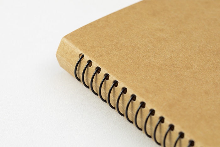 The notebook is spiral bound with black rings.