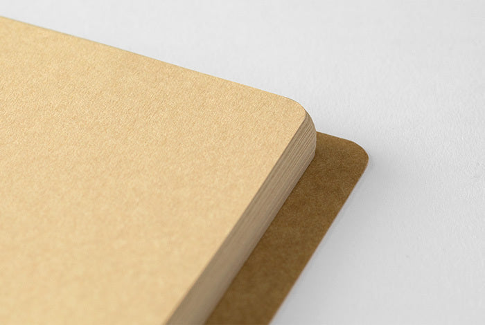 Midori spiral B6 notebook features 80 sheet (160 pages) of fine kraft paper.