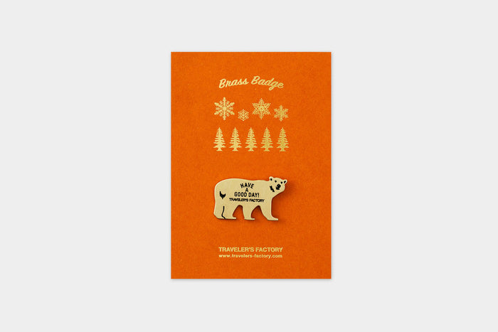TRAVELER'S FACTORY Partner Shop Brass Bear Badge