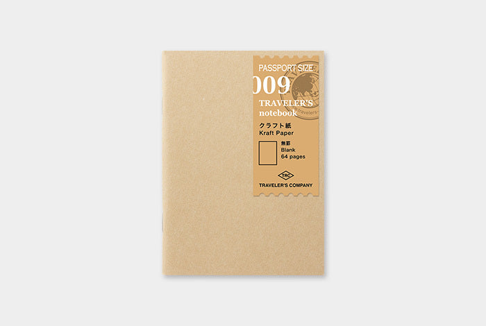 TRAVELER'S notebook Kraft Paper Refill has 64 pages of kraft-colored blank pages.