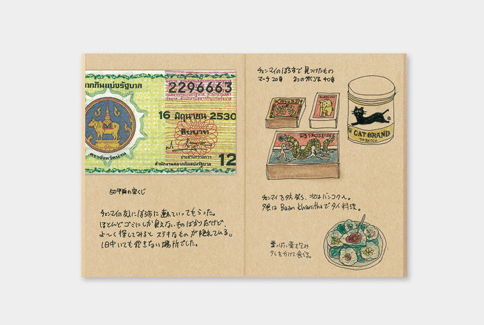 TRAVELER'S notebook kraft paper notebook refill.