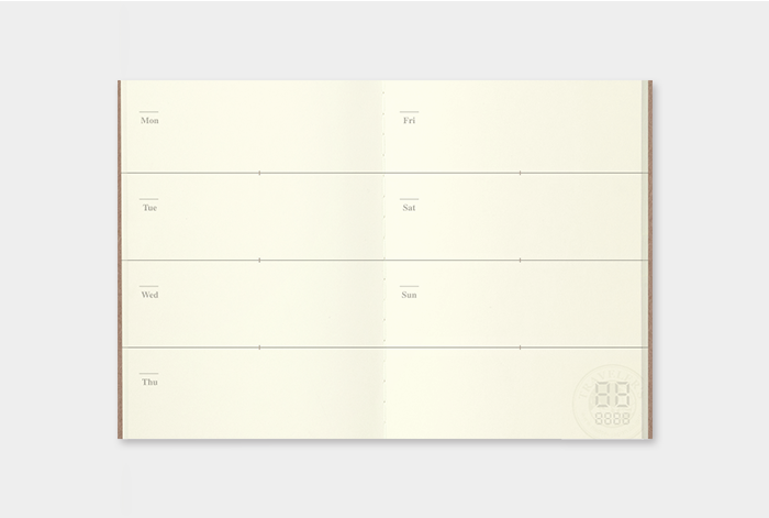 Use the Weekly Free Diary Passport Size in your TRAVELER'S Notebook to keep track of your schedule.