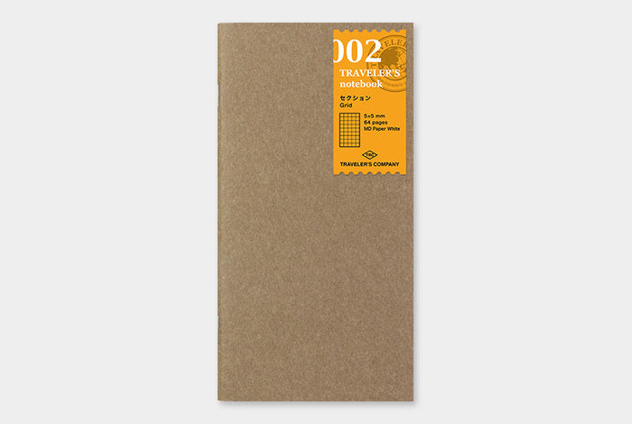 Midori Traveler's Notebook Refill-Regular Size- Grid Notebook is a great refill for your regular size notebook or can stand alone.