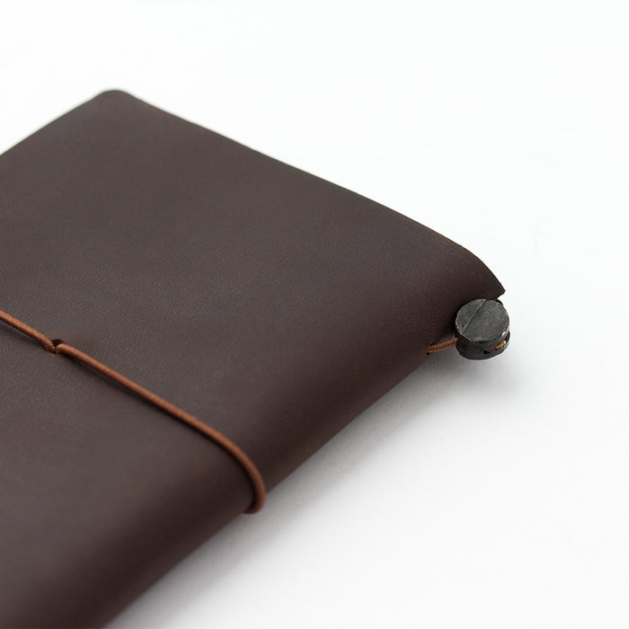 Like all TRAVELER'S notebook covers, the brown cowhide leather cover is made by hand in Chiang Mai, Thailand.