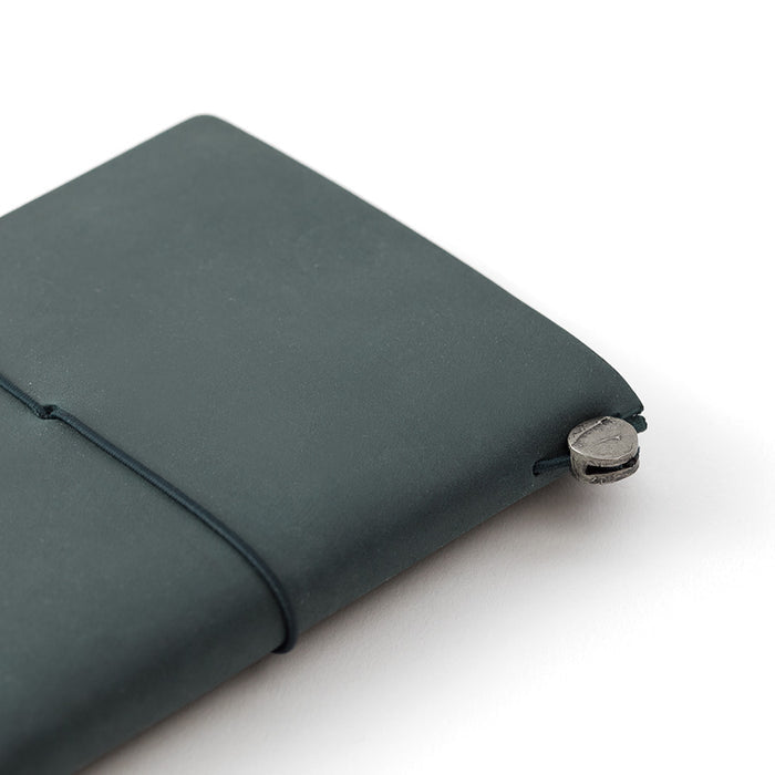 The Blue Starter Kit features a passport sized blue leather cover, a blank MD paper notebook refill, a spare rubber band, and a cotton case.