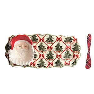 Tree Tray and Santa Tidbit Set
