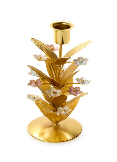 Tri-Flower Embellished Candleholders