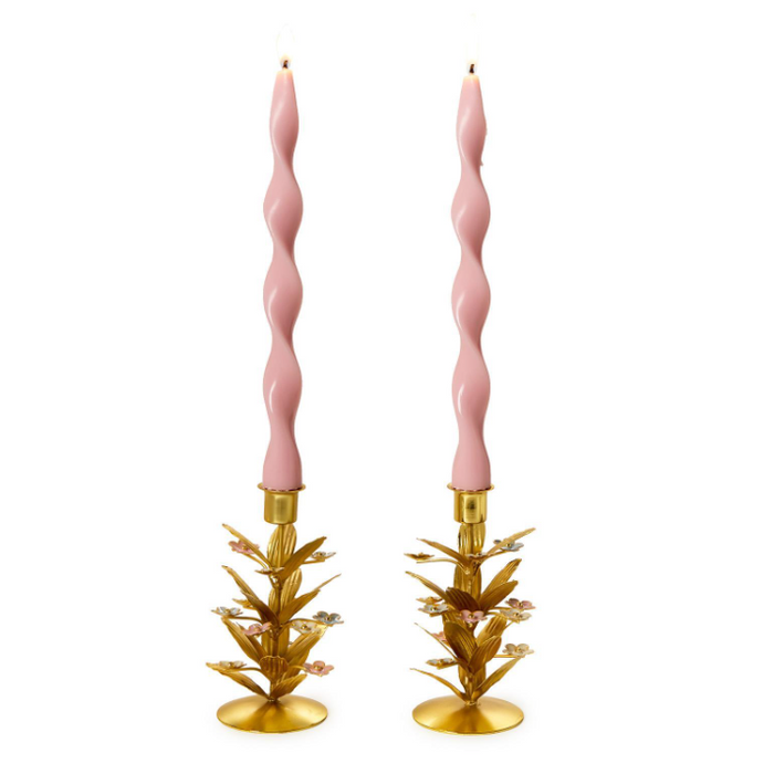 Tri-Flower Embellished Candleholders