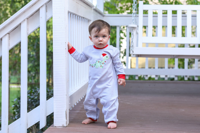 Trotter Street Kids | Christmas Dino Romper, Assorted Sizes