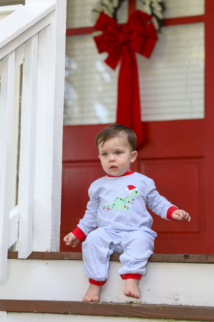 Trotter Street Kids | Christmas Dino Romper, Assorted Sizes