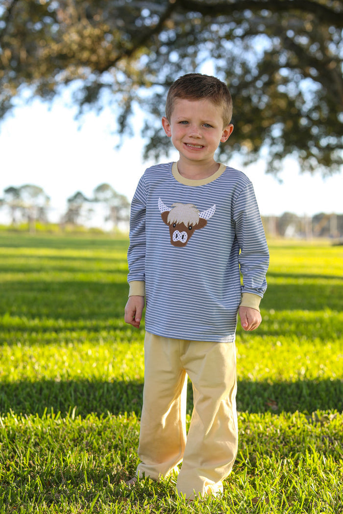 Trotter Street Kids | Highland Cow Pants Set, Assorted Sizes