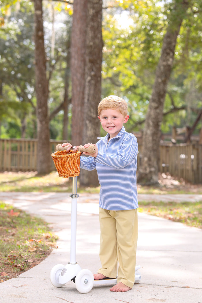 Trotter Street Kids | Tucker Pullover, Slate Blue Stripe, Assorted Sizes