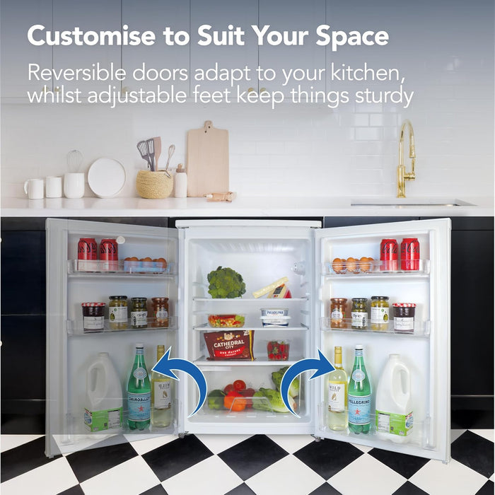 Under Counter Larder Fridge 131L 55cm Reversible Door White