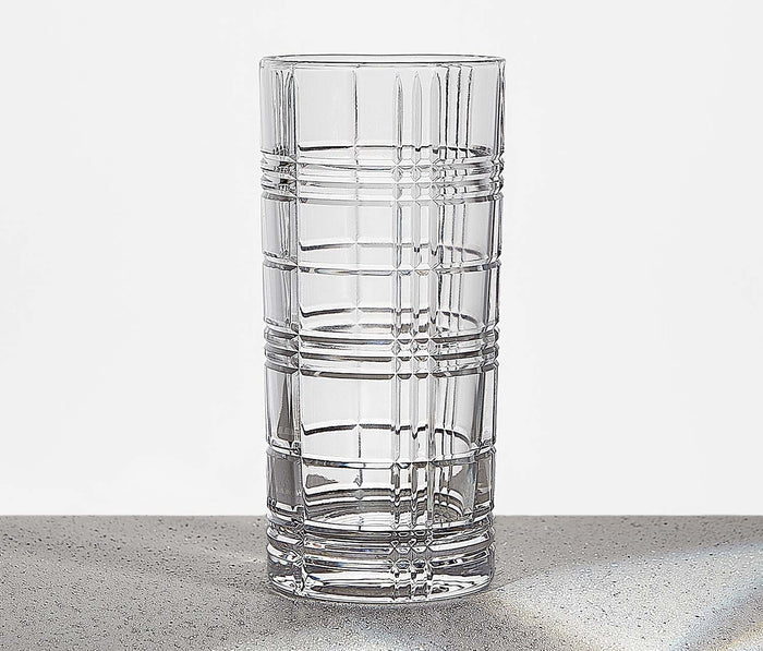 Verona Tartan Plaid Deco Bar Tall & Low Glass Set: Vidivi - Lollygag