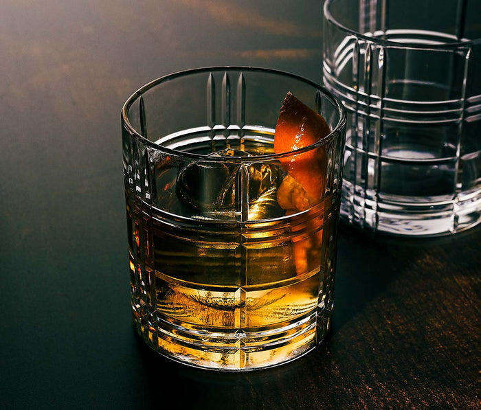 Verona Tartan Plaid Deco Bar Tall & Low Glass Set: Vidivi - Lollygag