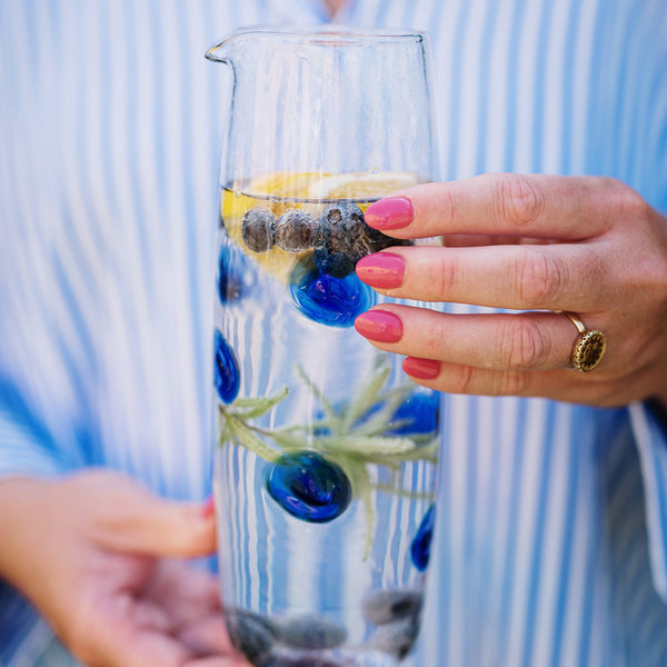 Vietri | Drop Blue Pitcher
