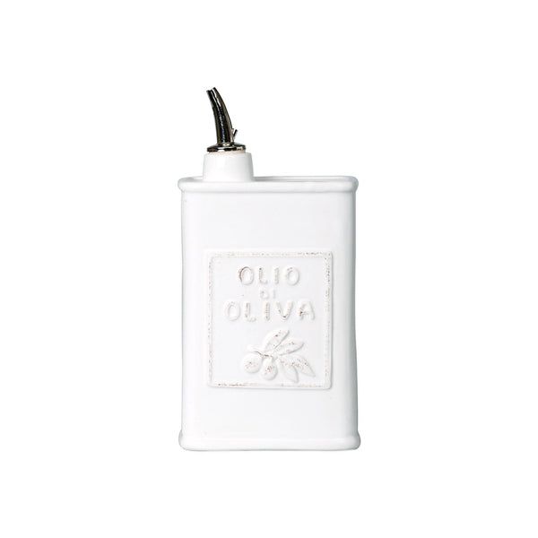 Vietri | White Lastra Olive Oil Can