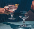 Vintage Claudia-Bohemia Coupe Glass Set