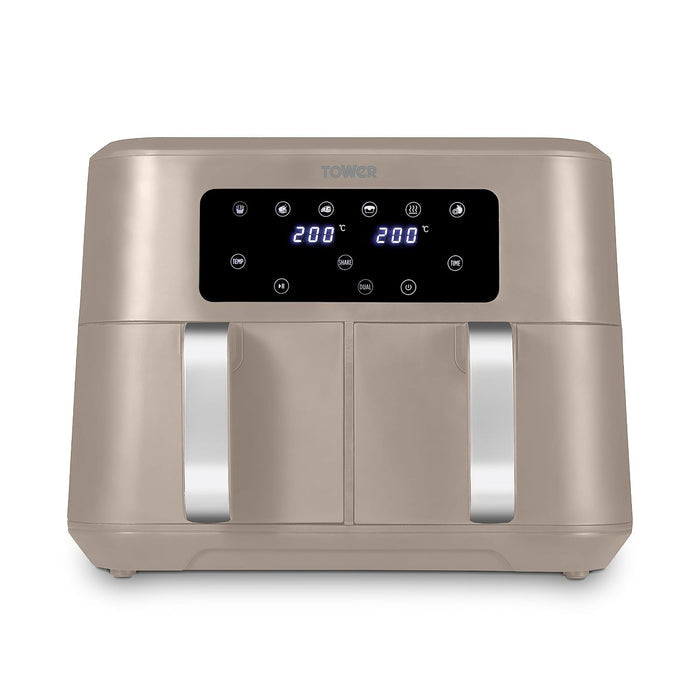 Vortx 8.5L Dual Basket Air Fryer With Dual Cook Function 2400W Midnight Blue Chrome