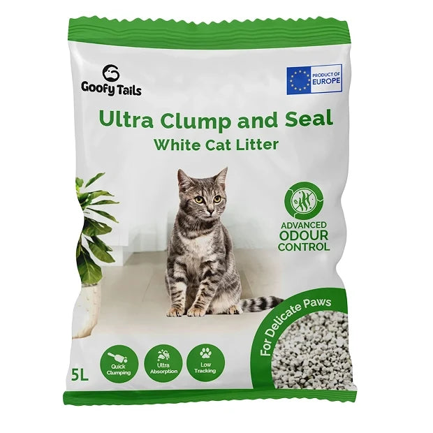 White Bentonite Clumping Cat Litter for Cats and Kittens-Unscented - Pack of 1
