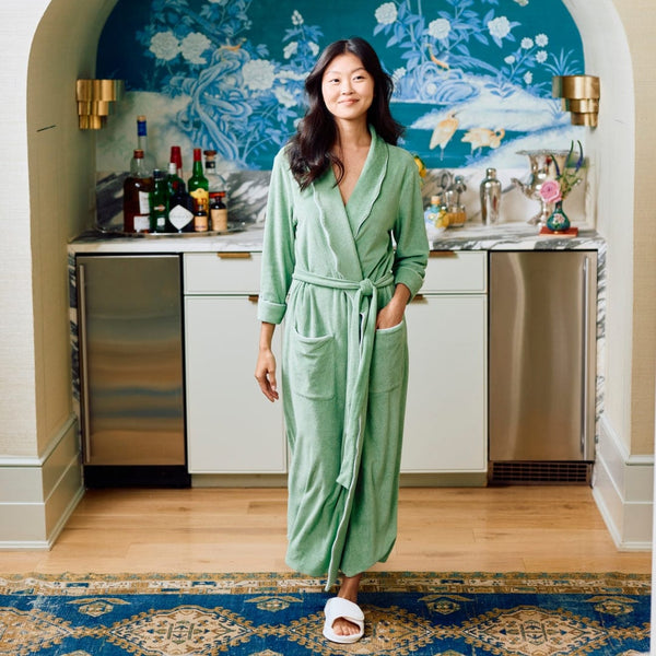 Women's Long Lightweight Robe, Basil