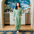 Women's Long Lightweight Robe, Basil