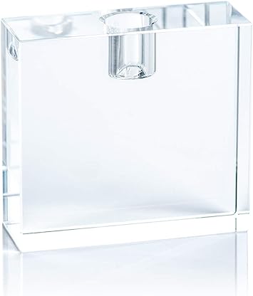 Zodax Rectangular Crystal Glass Taper Holder